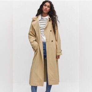 NWT MANGO Copito classic trench coat